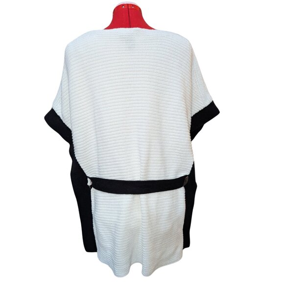 WHBM Colorblock  Poncho-Style Cotton Sweater - Picture 2 of 6